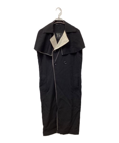 Y's（ワイズ）Y's (ワイズ) ギャバジン ケープ トレンチコート ブラック サイズ:1の古着・服飾アイテム