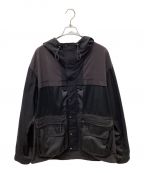 MAISON SPECIALメゾンスペシャル）の古着「配色デザインフーデッドジャケット」｜ブラック
