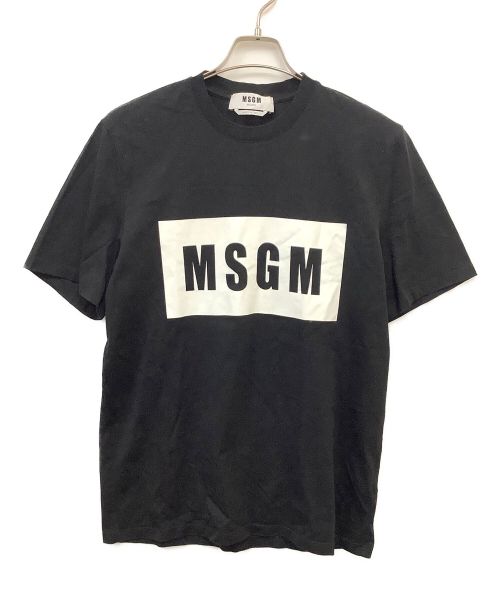 MSGM（エムエスジーエム）MSGM (エムエスジーエム) ボックスロゴT ブラック サイズ:Sの古着・服飾アイテム