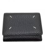 Maison Margielaメゾンマルジェラ）の古着「レザー3つ折り財布」｜ブラック