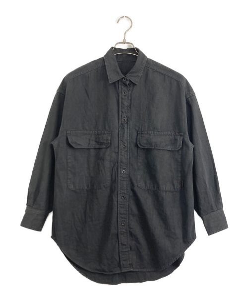 YANUK（ヤヌーク）YANUK (ヤヌーク) ビッグシルエットデニムシャツ グレー サイズ:FREEの古着・服飾アイテム
