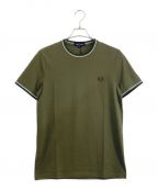 FRED PERRYフレッドペリー）の古着「FRED PERRY(フレッドペリー) Tシャツ」｜オリーブ