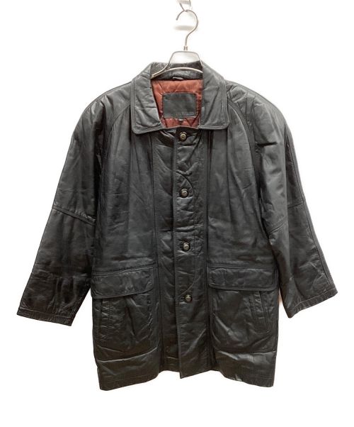 SUBURBAN（サバーバン）SUBURBAN (サバーバン) レザージャケット ブラック サイズ:Lの古着・服飾アイテム