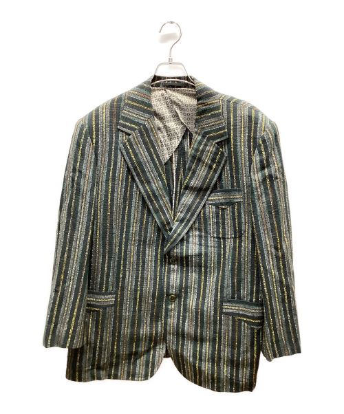 FUJISHO（フジショー）FUJISHO (フジショー) 総柄テーラードジャケット グリーン サイズ:サイズ不明の古着・服飾アイテム