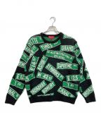 SUPREMEシュプリーム）の古着「street signs sweater（ストリート サインズ セーター）」｜ブラック×グリーン
