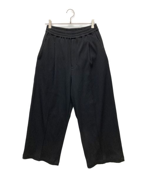 MAISON SPECIAL（メゾンスペシャル）MAISON SPECIAL (メゾンスペシャル) Omega Rib Pin Tuck Wide Pants ブラック サイズ:Ｍの古着・服飾アイテム
