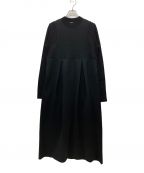 ENFOLDエンフォルド）の古着「MINIMAL LAYERED LAYERED DRESS」｜ブラック