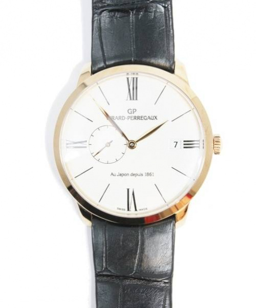 GIRARD-PERREGAUX（ジラール ペルゴ）GIRARD PERREGAUX (ジラール・ペルゴ) 腕時計/1966 フランソワ・ペルゴ トリビュートモデル アイボリー  49526-52-1206SBK6A 自動巻きの古着・服飾アイテム