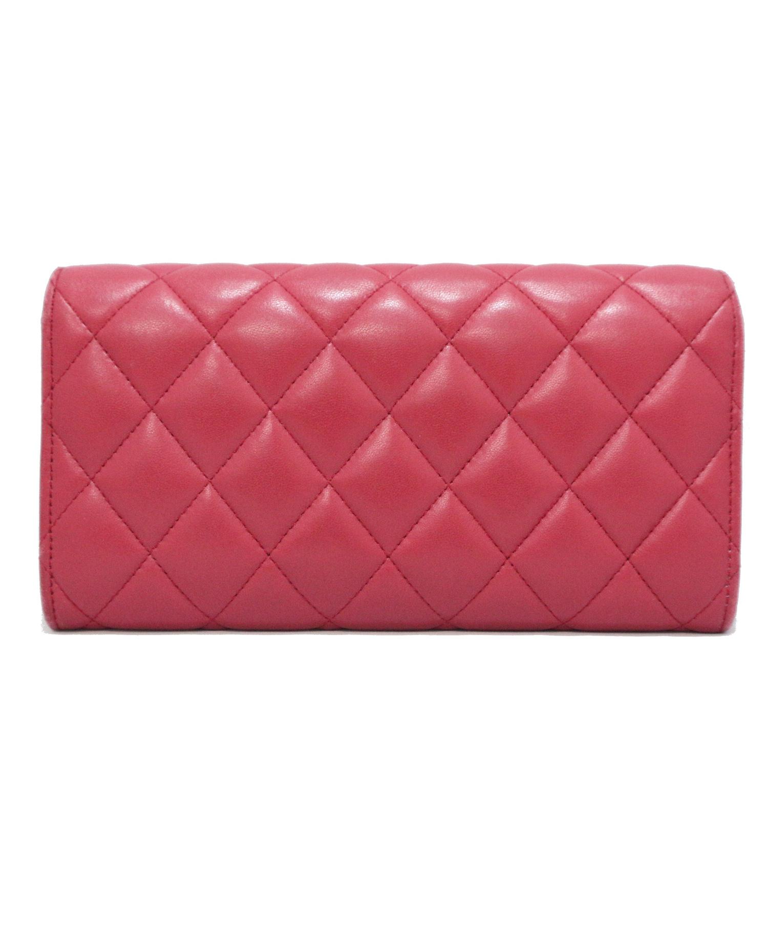 中古 古着通販 Chanel シャネル 長財布 ピンク マトラッセ A レザー ブランド 古着通販 トレファク公式 Trefac Fashion