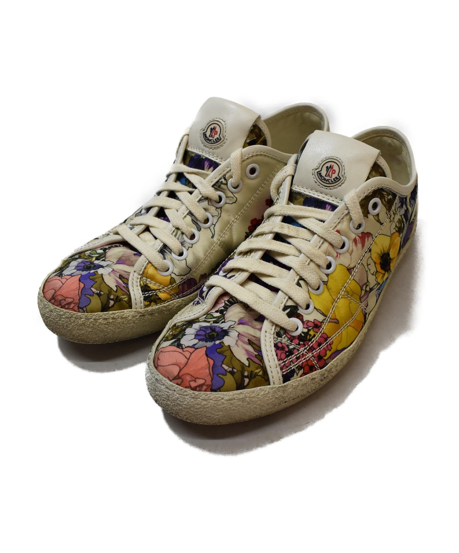 中古 古着通販 Moncler モンクレール 花柄ローカットスニーカー サイズ 38 ブランド 古着通販 トレファク公式 Trefac Fashion