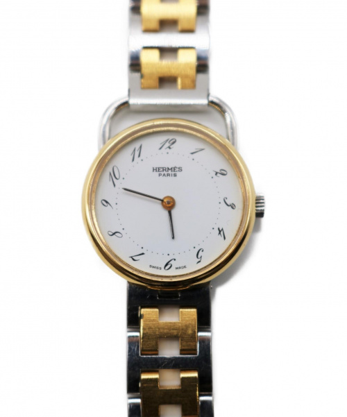 HERMES（エルメス）HERMES (エルメス) アルソー /クォーツ腕時計 ホワイト  SS×GPの古着・服飾アイテム