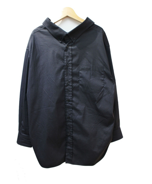 BALENCIAGA（バレンシアガ）BALENCIAGA (バレンシアガ) オーバーサイズロゴ刺繍ブラウス ブラック サイズ:36の古着・服飾アイテム