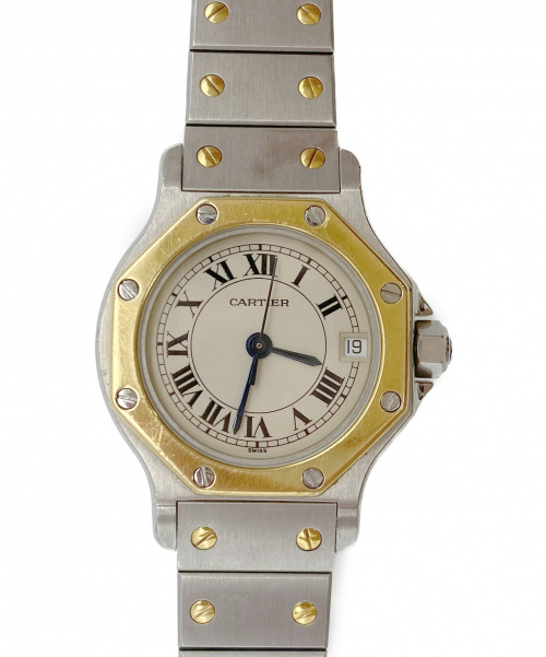 Cartier（カルティエ）Cartier (カルティエ) サントスオクタゴン アイボリー サイズ:- クォーツ時計の古着・服飾アイテム