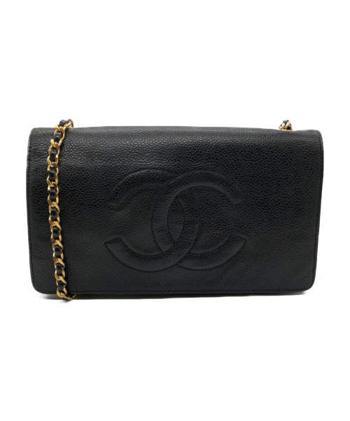 中古 古着通販 Chanel シャネル チェーンウォレット ブラック サイズ ー キャビアスキン ブランド 古着通販 トレファク公式 Trefac Fashion