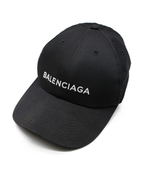 BALENCIAGA（バレンシアガ）BALENCIAGA (バレンシアガ) ロゴキャップ ブラック サイズ:L/58の古着・服飾アイテム