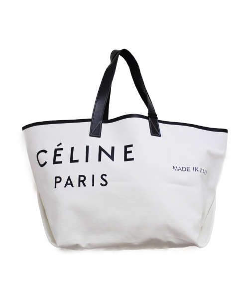 CELINE（セリーヌ）CELINE (セリーヌ) メイドイントート ホワイト サイズ:Medium 18635B3Dの古着・服飾アイテム