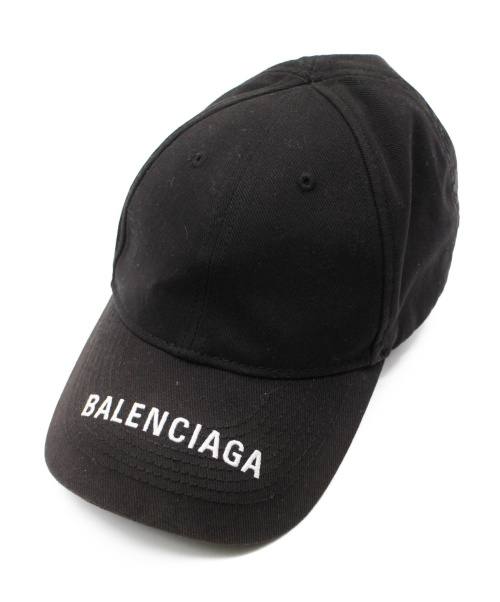 BALENCIAGA（バレンシアガ）BALENCIAGA (バレンシアガ) ロゴキャップ ブラック サイズ:L/58の古着・服飾アイテム