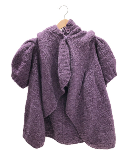 MYLAN（マイラン）MYLAN (マイラン) ニットジャケット パープル サイズ:FREEの古着・服飾アイテム
