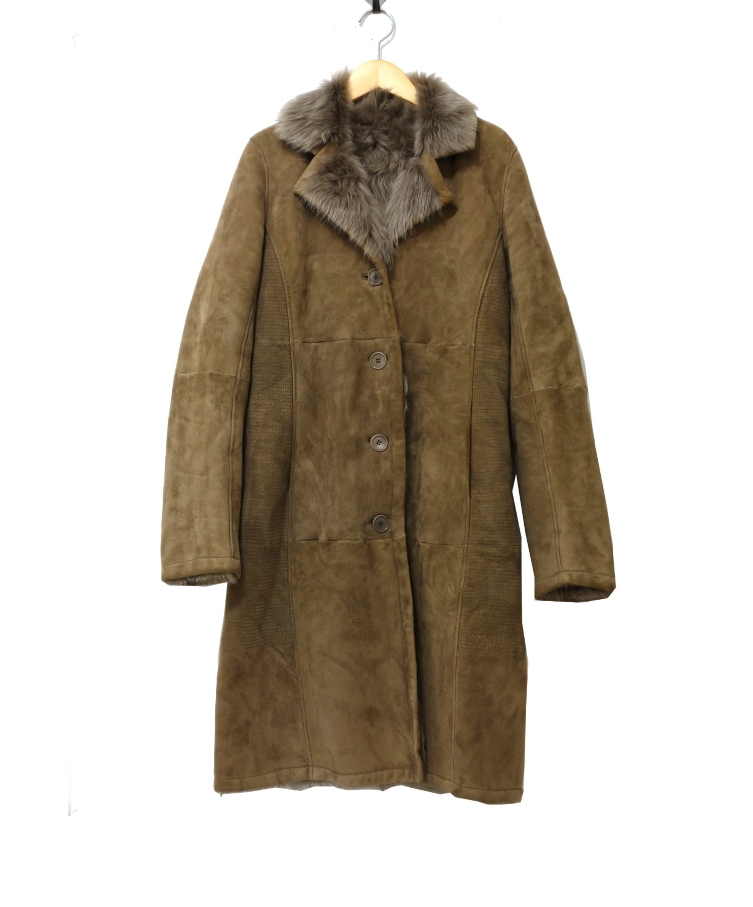 中古 古着通販 Loewe ロエベ ロングムートンコート ベージュ サイズ 不明 ブランド 古着通販 トレファク公式 Trefac Fashion