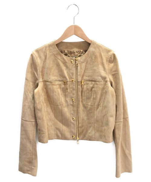 LOEWE（ロエベ）LOEWE (ロエベ) スウェードジャケット ベージュ サイズ:38の古着・服飾アイテム
