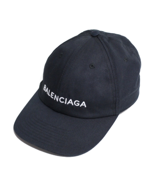 BALENCIAGA（バレンシアガ）BALENCIAGA (バレンシアガ) 6パネルロゴキャップ ブラック サイズ:L/58の古着・服飾アイテム
