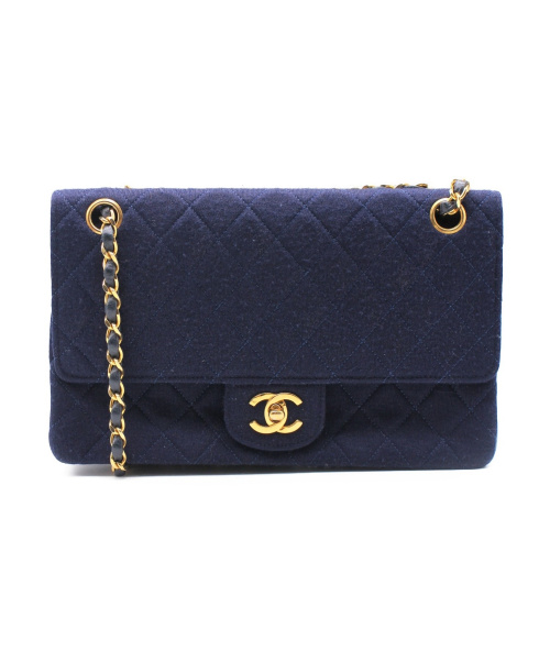 中古 古着通販 Chanel シャネル チェーンショルダーバッグ ネイビー サイズ マトラッセ コットンジャージ ブランド 古着通販 トレファク公式 Trefac Fashion