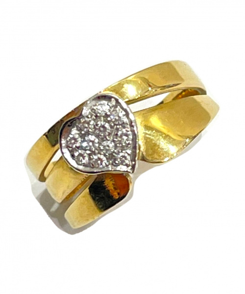 NO BRAND JEWELRY（ノーブランドジュエリー）NO BRAND JEWELRY (ノーブランドジュエリー) K18パヴェリング サイズ:12号 K18 4.3g ダイヤモンドの古着・服飾アイテム