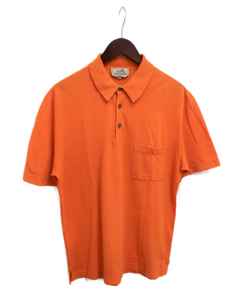 HERMES（エルメス）HERMES (エルメス) ポロシャツ オレンジ サイズ:M 夏物の古着・服飾アイテム