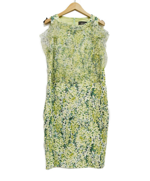 中古 古着通販 Maxmara マックスマーラ 花柄チュールフリルワンピース グリーン サイズ 38 ブランド 古着通販 トレファク公式 Trefac Fashion