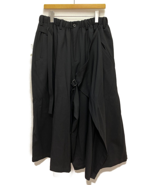 BLACK Scandal Yohji Yamamoto（ブラックスキャンダルヨウジヤマモト）BLACK Scandal Yohji Yamamoto (ブラックスキャンダル ヨウジヤマモト) 19AW Wide Wrap Pants ブラック サイズ:3の古着・服飾アイテム