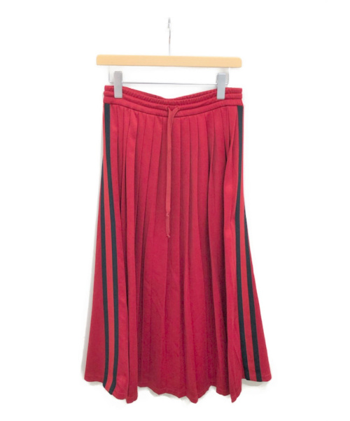 GUCCI（グッチ）GUCCI (グッチ) サイドラインロングスカート レッド サイズ:Mの古着・服飾アイテム