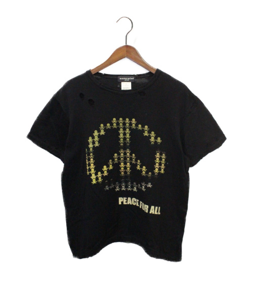 Mastermind JAPAN（マスターマインド ジャパン）Mastermind JAPAN (マスターマインド ジャパン) クラッシュ加工Tシャツ ブラック サイズ:Mの古着・服飾アイテム