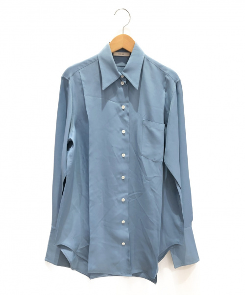 CELINE（セリーヌ）CELINE (セリーヌ) レーヨンシャツ スカイブルー サイズ:34の古着・服飾アイテム