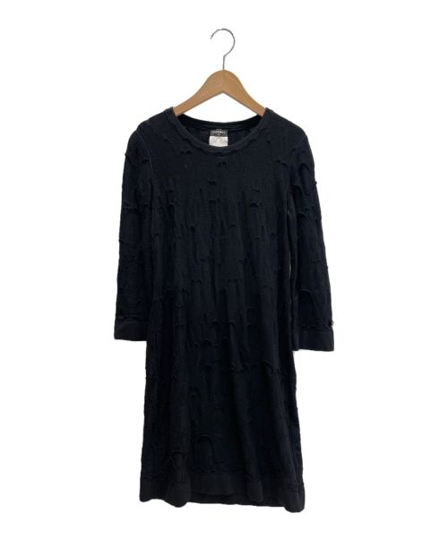 CHANEL（シャネル）CHANEL (シャネル) ニットワンピース ブラック サイズ:34の古着・服飾アイテム