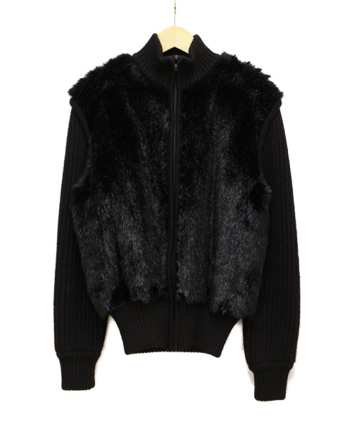 CELINE（セリーヌ）CELINE (セリーヌ) ヴィンテージフェイクファージャケット ブラック サイズ:40の古着・服飾アイテム