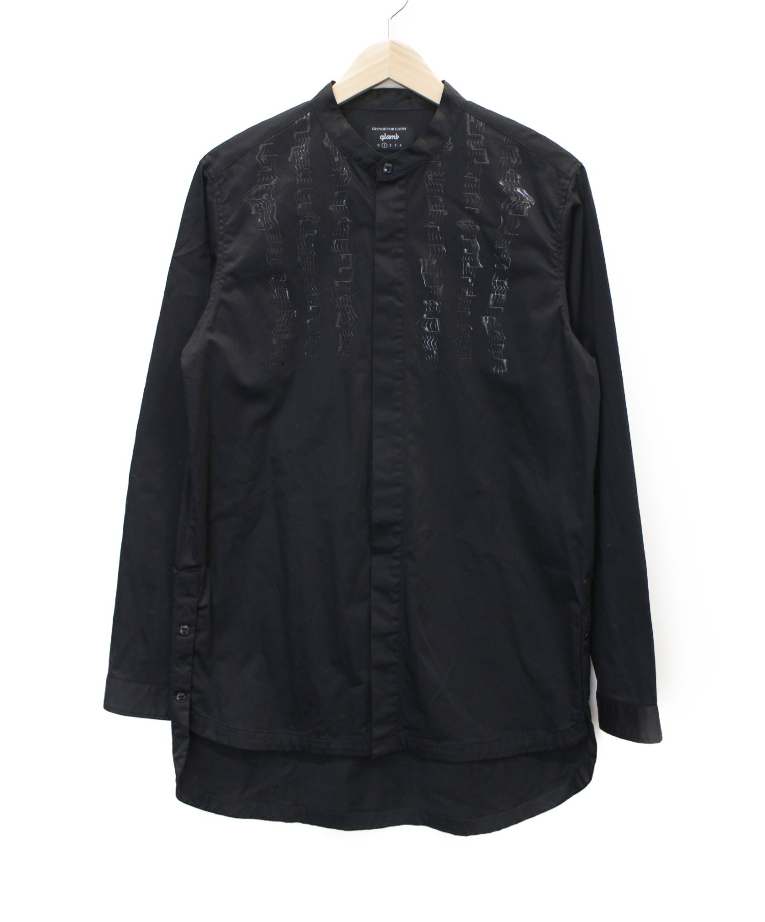 【中古・古着通販】glamb (グラム) スタンドカラーシャツ ブラック サイズ:1｜ブランド・古着通販 トレファク公式【TREFAC