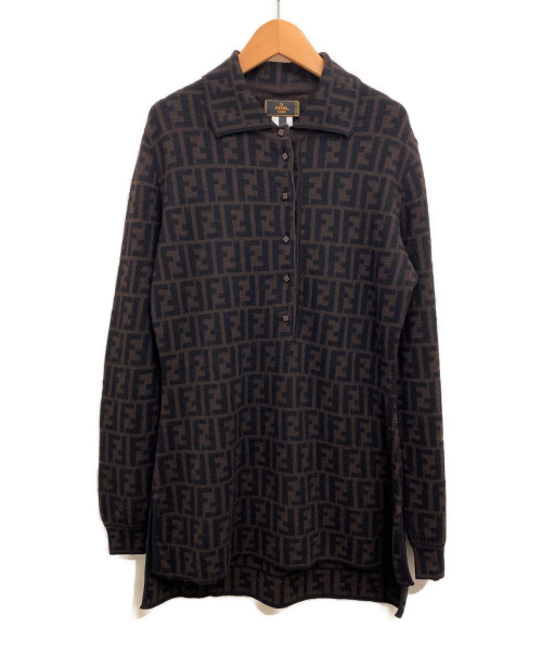 FENDI（フェンディ）FENDI (フェンディ) ヴィンテージニットシャツ ブラウン サイズ:42の古着・服飾アイテム