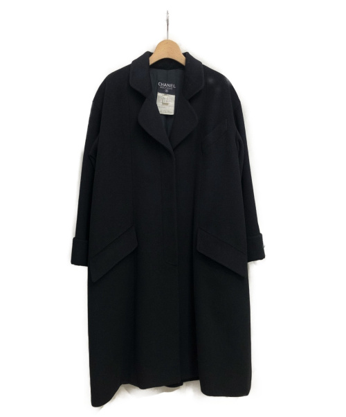 CHANEL（シャネル）CHANEL (シャネル) シングルヴィンテージコート ブラック サイズ:40の古着・服飾アイテム