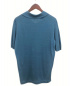 HERMES (エルメス) 半袖ニットシャツ ブルー サイズ:M リネン混：15800円