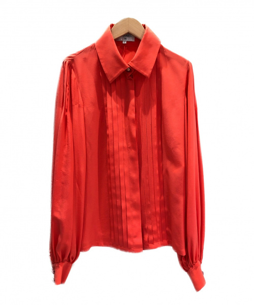 CHANEL（シャネル）CHANEL (シャネル) タックシャツ サーモンピンク サイズ:34 シルク100%の古着・服飾アイテム