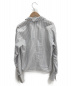 CHANEL (シャネル) ココマークボタンシャツジャケット ホワイト×グレー サイズ:34 ストライプ：54800円