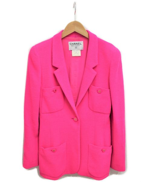 CHANEL（シャネル）CHANEL (シャネル) ヴィンテージジャケット ショッキングピンク サイズ:38の古着・服飾アイテム