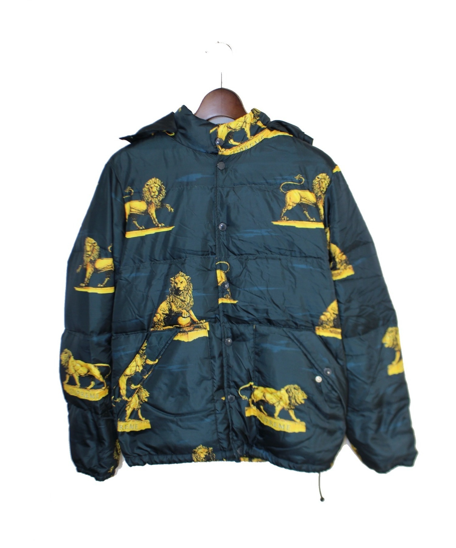 【中古・古着通販】Supreme (シュプリーム) 13AW Lions Puffy Jacket グリーン サイズ:S｜ブランド・古着通販