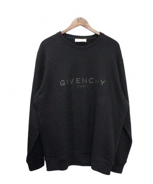 GIVENCHY（ジバンシィ）GIVENCHY (ジバンシィ) 3Dロゴクルーネックスウェット ブラック サイズ:Mの古着・服飾アイテム