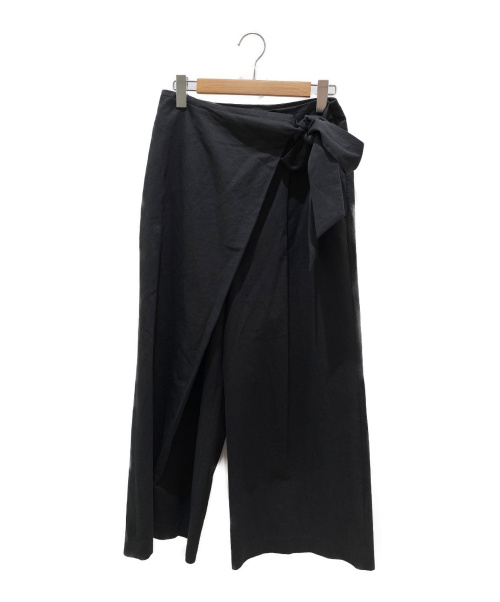 ebure（エブール）ebure (エブール) ワイドパンツ ブラック サイズ:38の古着・服飾アイテム