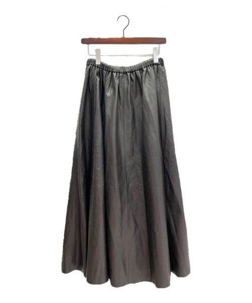 ebure（エブール）ebure (エブール) レザーロングスカート ブラウン サイズ:38の古着・服飾アイテム