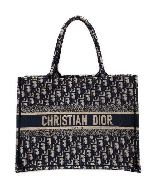Christian Dior（クリスチャン ディオール）Christian Dior (クリスチャン ディオール) BOOK TOTE ネイビー サイズ:スモールの古着・服飾アイテム