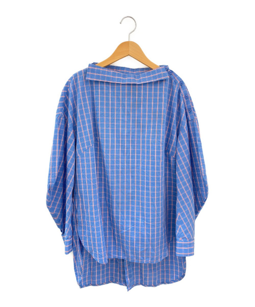ENFOLD（エンフォルド）ENFOLD (エンフォルド) 変形シャツ スカイブルー サイズ:38の古着・服飾アイテム