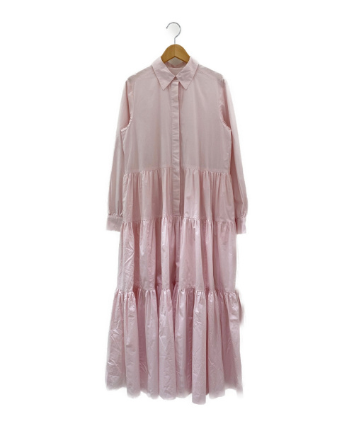 OBLI（オブリ）OBLI (オブリ) ティアードシャツワンピース ピンク サイズ:Mの古着・服飾アイテム