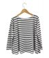 Le minor (ルミノア) ワイドバスクシャツ ホワイト×グレー サイズ:1：4800円